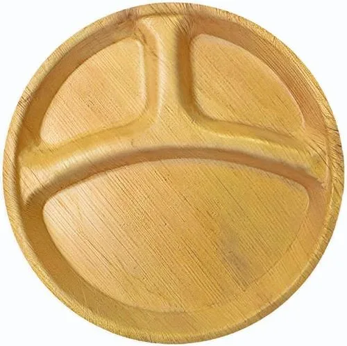 Areca leaf compartment plate