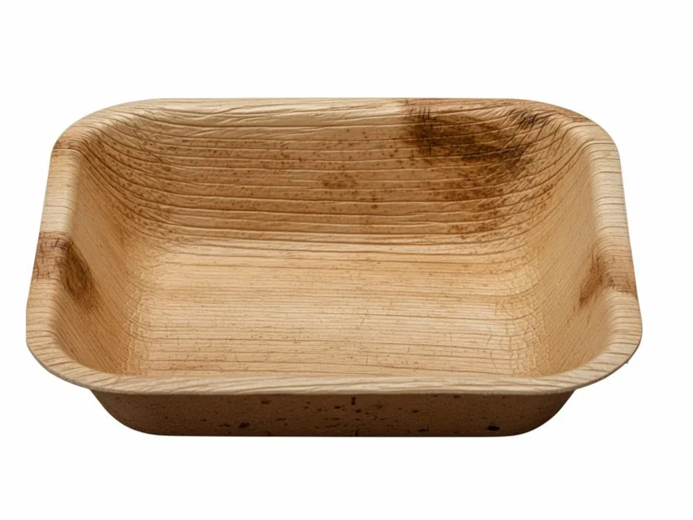 6 Inch Square Areca Leaf Bowl