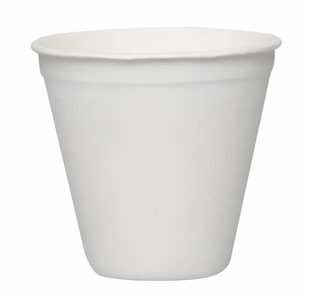 Compostable bagasse cup