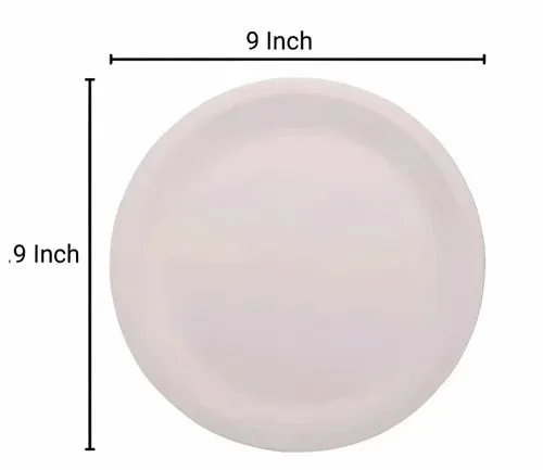 9 inch Round Bagasse Disposable Plate