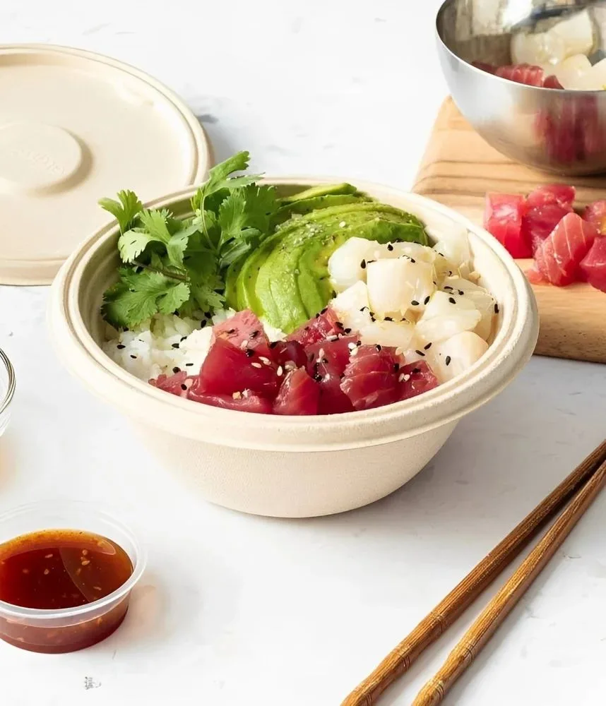 Bagasse bowl with lid